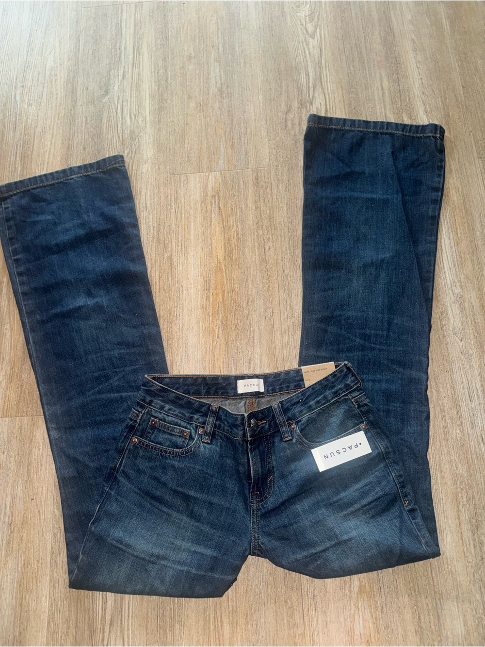 PacSun Jade Low Rise Boot Dark Blue Jeans